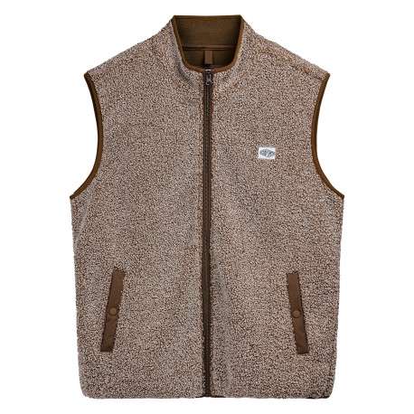 Sweat zippé beige uni avec une coupe droite et un col montant