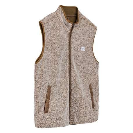 Sweat zippé beige uni avec une coupe droite et un col montant - Image 3