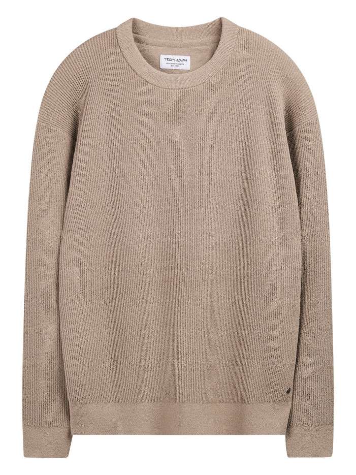 Pull beige uni avec une...