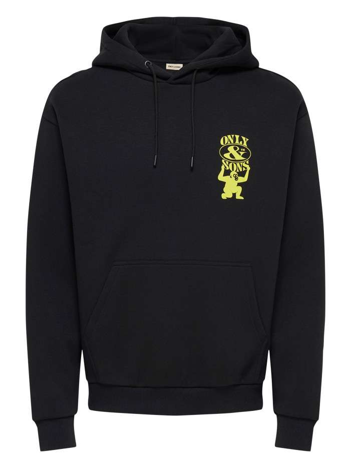 Sweat noir à imprimé avec...