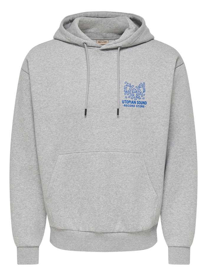 Sweat gris à imprimé avec...