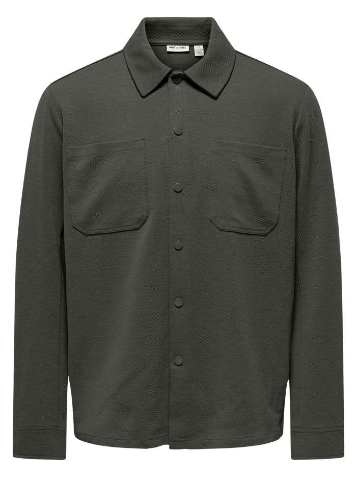 Chemise kaki unie avec une...