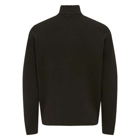 Gilet en coton mélangé marron uni avec une coupe droite et un col montant - Image 2