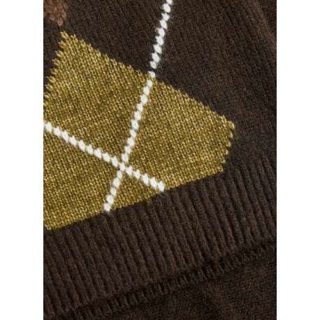Pull jacquard multicolore à coupe droite pourvu d'un col rond - Image 4