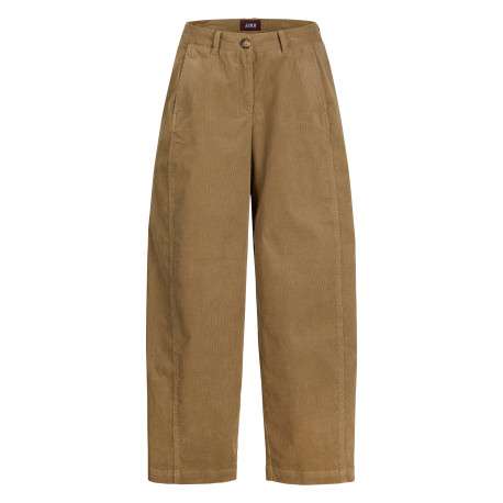 Pantalon chino Hazel en coton camel pourvu d'une coupe ample