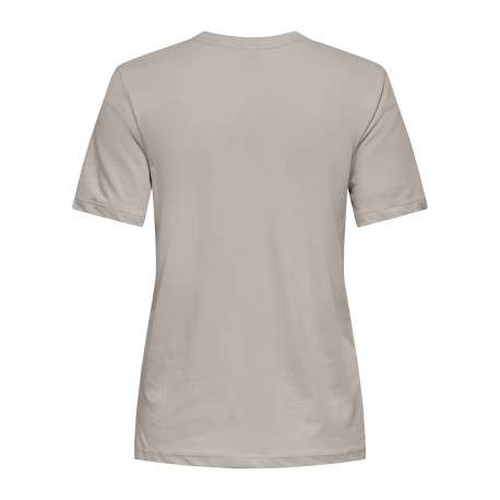 T-shirt en coton biologique écru imprimé avec une coupe droite - Image 2