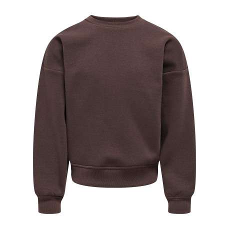 Sweat marron imprimé avec une coupe droite et des manches longues