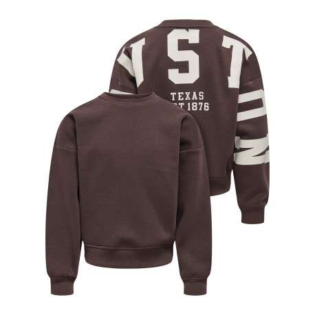 Sweat marron imprimé avec une coupe droite et des manches longues - Image 3