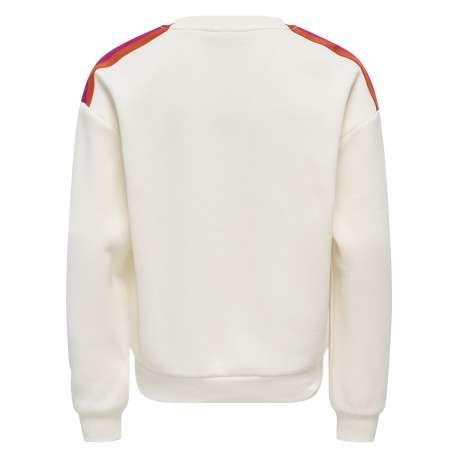 Sweat écru uni avec une coupe droite et des manches longues - Image 2
