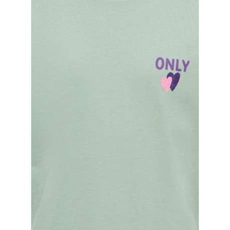 T-shirt en coton biologique vert d'eau uni avec une coupe droite - Image 3