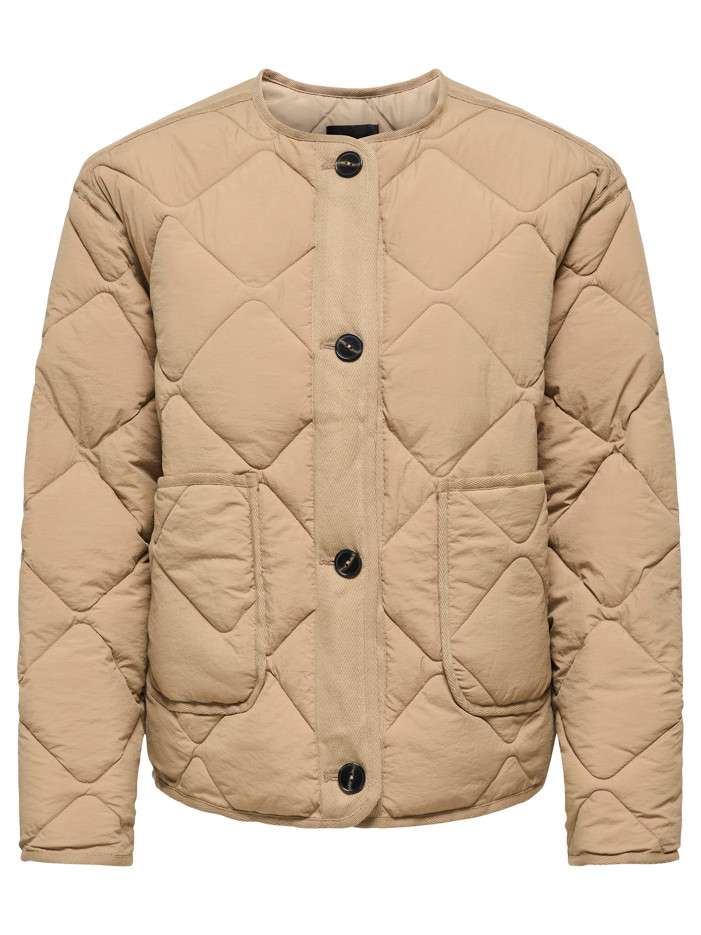 Blouson beige uni avec une...
