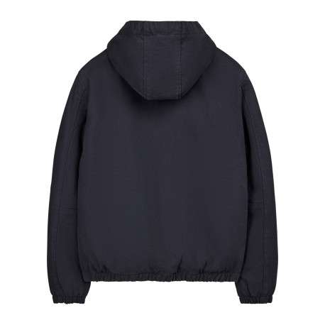 Blouson nuit uni à coupe droite muni d'un zip et d'une capuche - Image 2