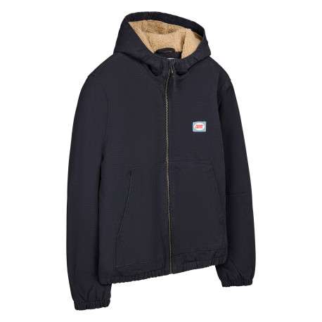 Blouson nuit uni à coupe droite muni d'un zip et d'une capuche - Image 3