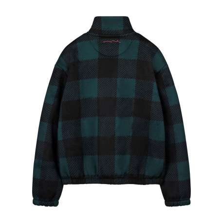 Blouson sapin à carreaux avec une coupe droite et un col montant - Image 2