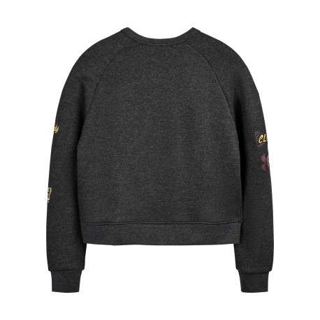 Sweat zippé anthracite à motifs avec une coupe droite et un col rond - Image 2