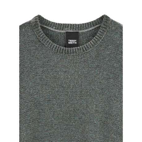 Pull vert uni avec une coupe droite et des manches longues - Image 4