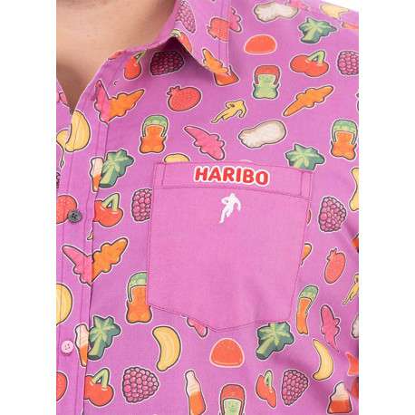 Chemise parme à motifs avec une coupe droite et un col à revers - Image 4