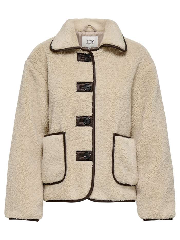 Blouson beige uni avec une...