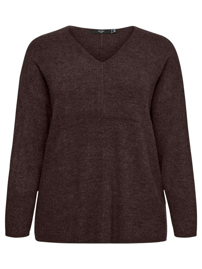 Pull marron à coupe droite...