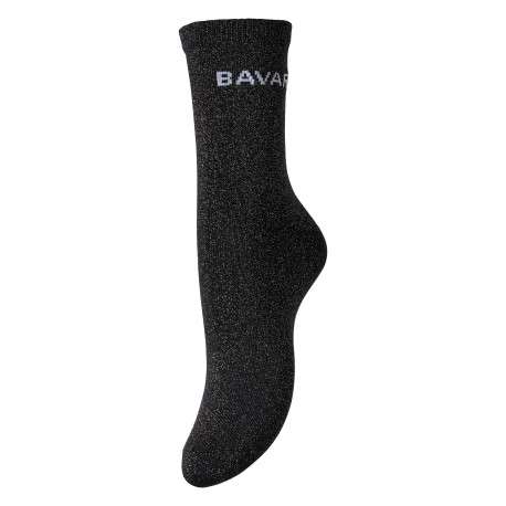 Chaussettes anthracite brillantes à taille haute munies d'un imprimé