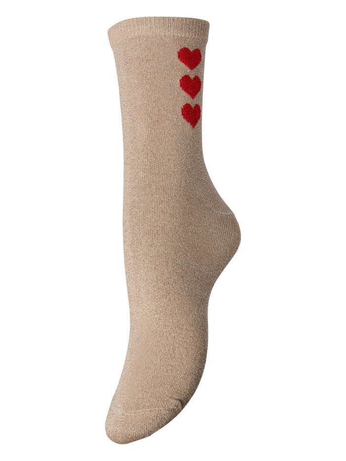 Chaussettes hautes beiges...
