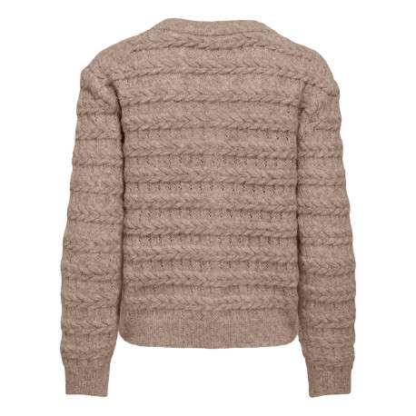 Gilet brun uni avec une coupe droite et des manches longues - Image 2