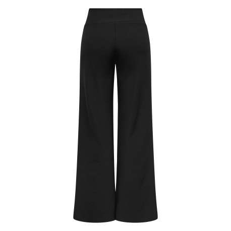 Pantalon jogging noir uni coupe bootcut et une taille élastiquée - Image 2