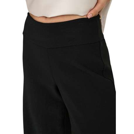 Pantalon jogging noir uni coupe bootcut et une taille élastiquée - Image 5