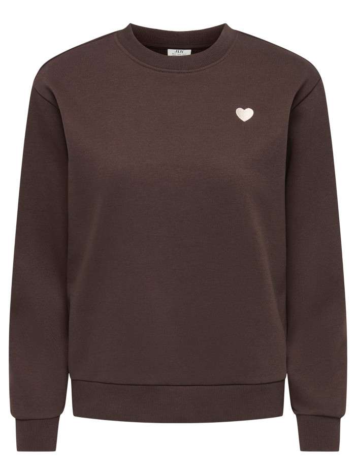 Sweat chocolat uni avec une...