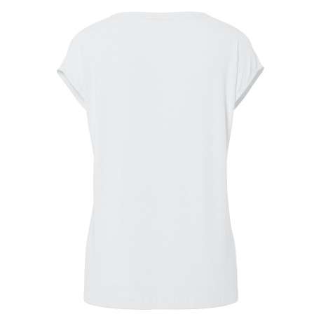 T-shirt blanc uni avec une coupe droite et des manches courtes - Image 2