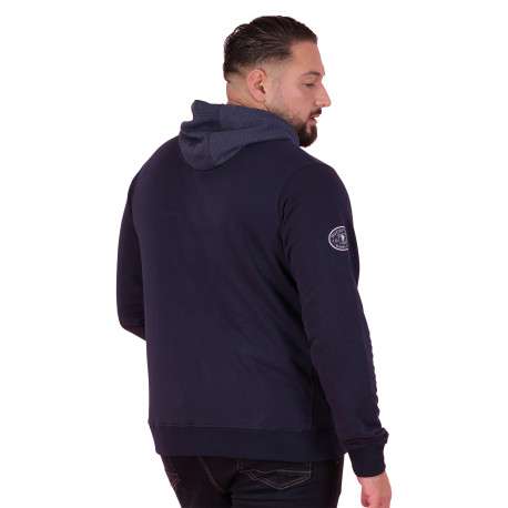 Sweat en coton biologique mélangé marine à imprimé avec une coupe droite - Image 2