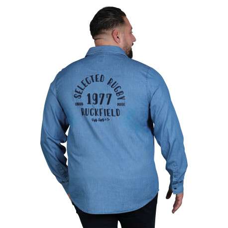Chemise en coton stone à imprimé avec une coupe droite et un col à revers - Image 2