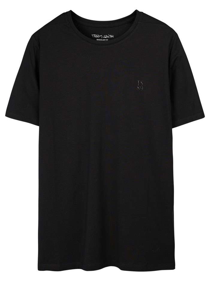 T-shirt noir uni avec une...