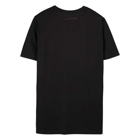 T-shirt noir uni avec une coupe droite et des manches courtes - Image 2