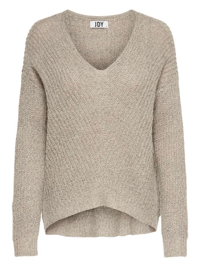 Pull beige uni avec une...