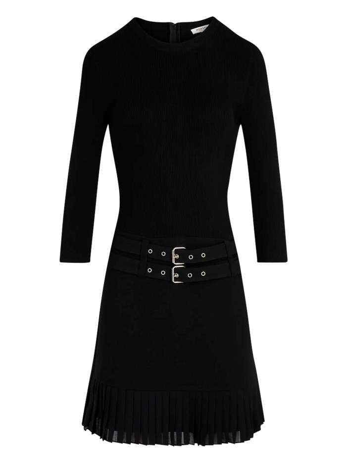 Robe courte noire à coupe...