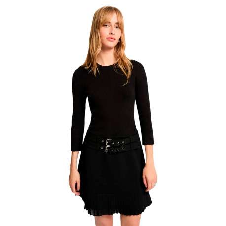 Robe courte noire à coupe ajustée pourvue d'une fermeture zippée - Image 2