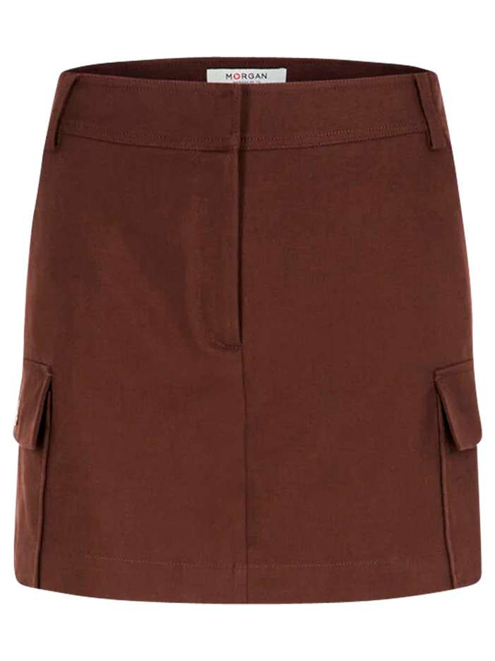 Jupe-short marron à coupe...