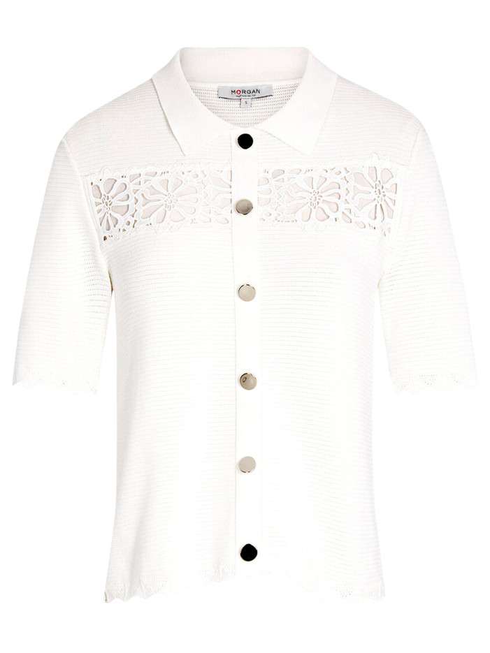 Top blanc à coupe droite...