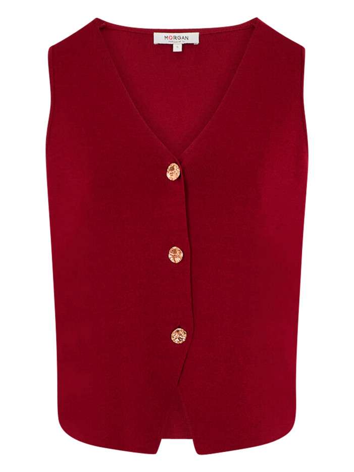 Gilet bordeaux à coupe...