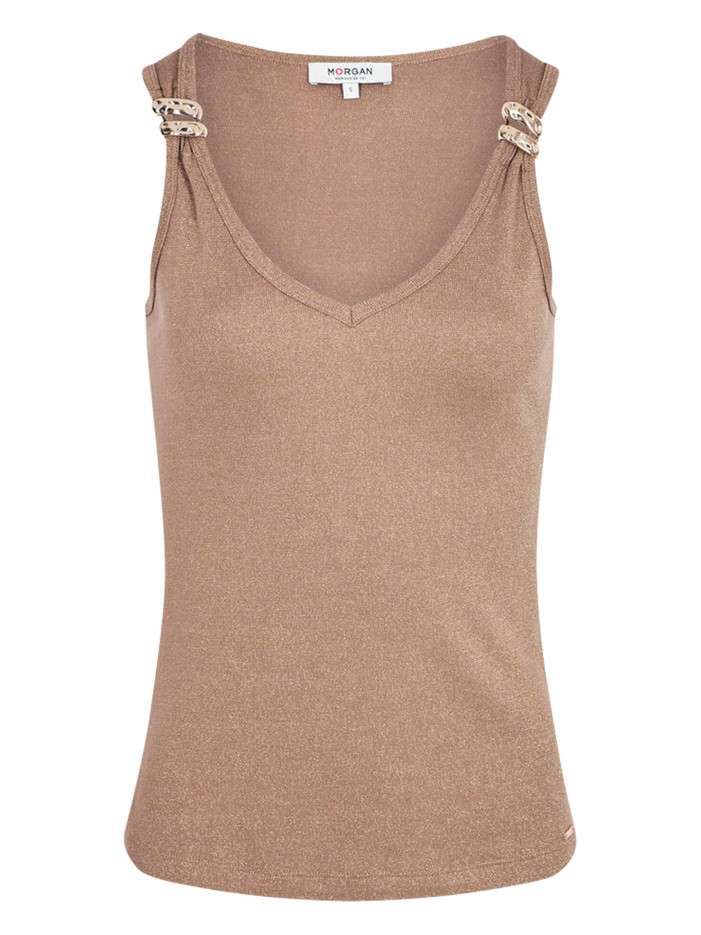 Débardeur taupe à coupe...