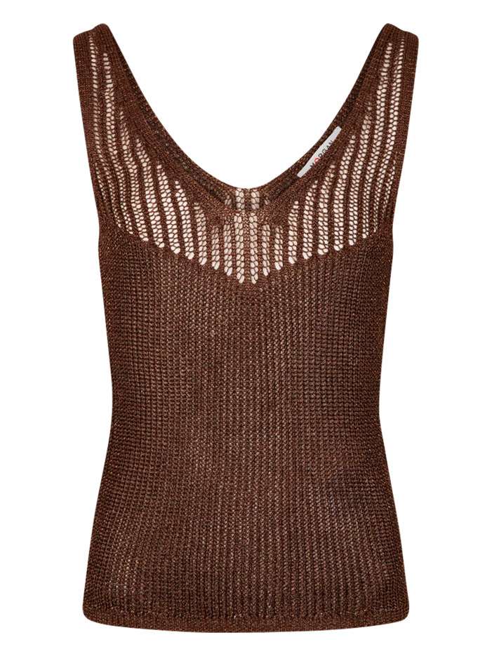 Débardeur marron à coupe...