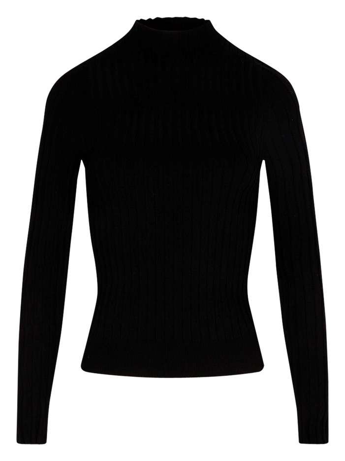 Pull noir à coupe ajustée...