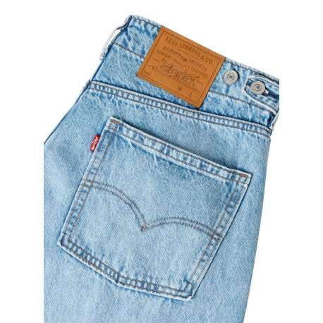 Jean Baggy Barrel en coton stone pourvu d'une coupe large et de 5 poches - Image 2