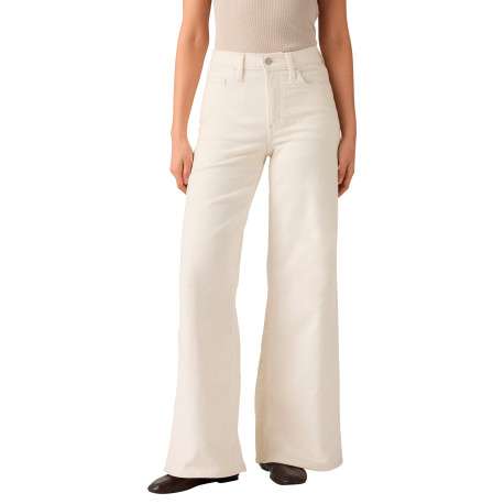 Pantalon 728 en coton écru pourvu d'une coupe wide leg et de 5 poches - Image 3