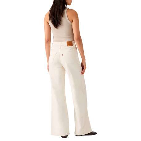 Pantalon 728 en coton écru pourvu d'une coupe wide leg et de 5 poches - Image 4