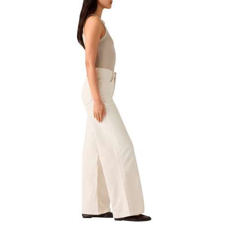 Pantalon 728 en coton écru pourvu d'une coupe wide leg et de 5 poches - Image 5