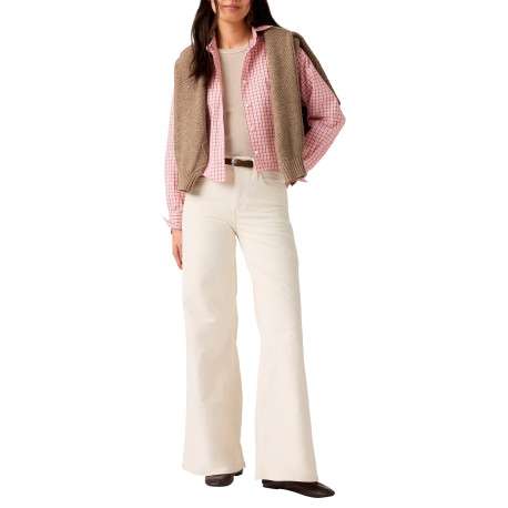 Pantalon 728 en coton écru pourvu d'une coupe wide leg et de 5 poches - Image 6