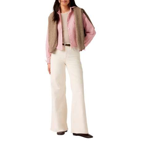 Pantalon 728 en coton écru pourvu d'une coupe wide leg et de 5 poches - Image 6
