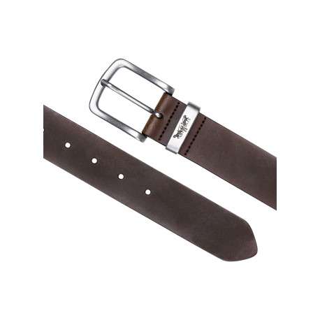 Ceinture marron en cuir véritable pourvue d'une boucle rectangulaire - Image 2